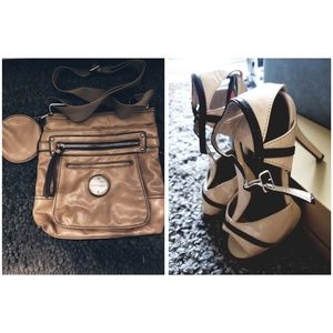 Franco sarto purse and shoedazzle size 8 bundle